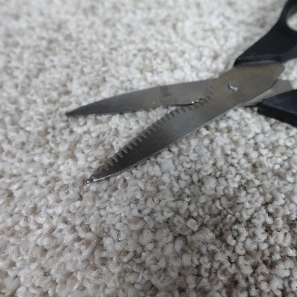 Stainless Steel Kitchen Shears‎ Utility Scissors Black Serrated Blade 7 Inch